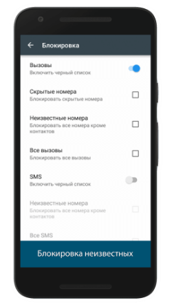 чёрный список в телефоне