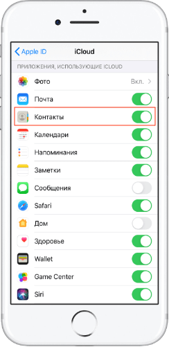 перенести контакты с айфона на андроид