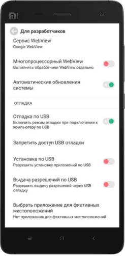 режим разработчика miui